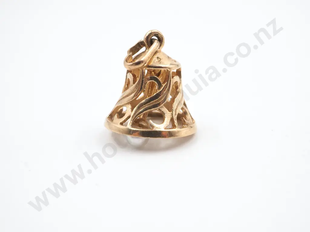 9ct Gold Bell Charm Image 1++