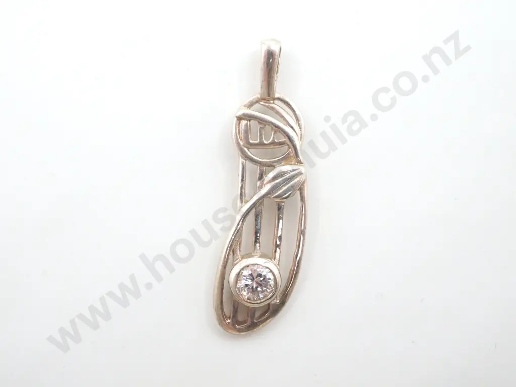 Sterling Silver Art Nouveau Style Pendant Image 1++