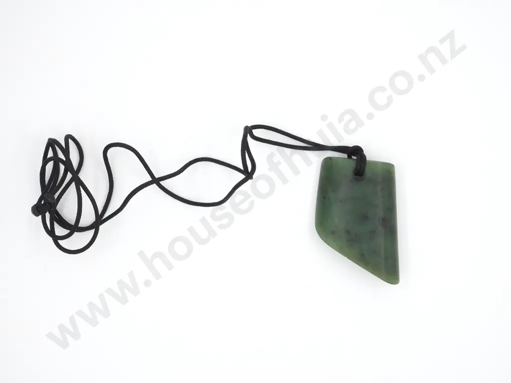 Modern Freeform Kawakawa Pendant on Cord Image 1++