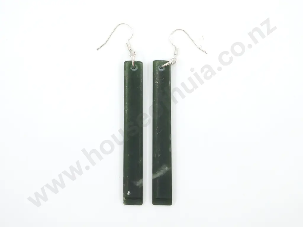 Modern Kawakawa Earrings on Sterling Silver Shepards Hooks Image 1++
