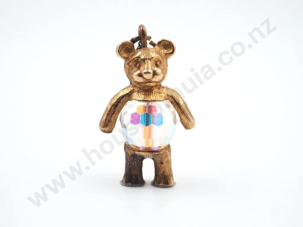 9ct Gold Bear w Disco Ball Tummy Image 1++