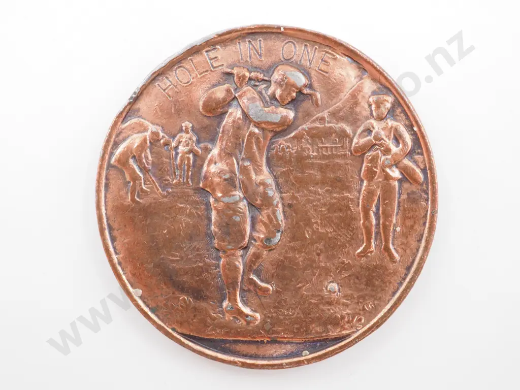 Antique Copper ‘Hole in One’ Token Image 1++