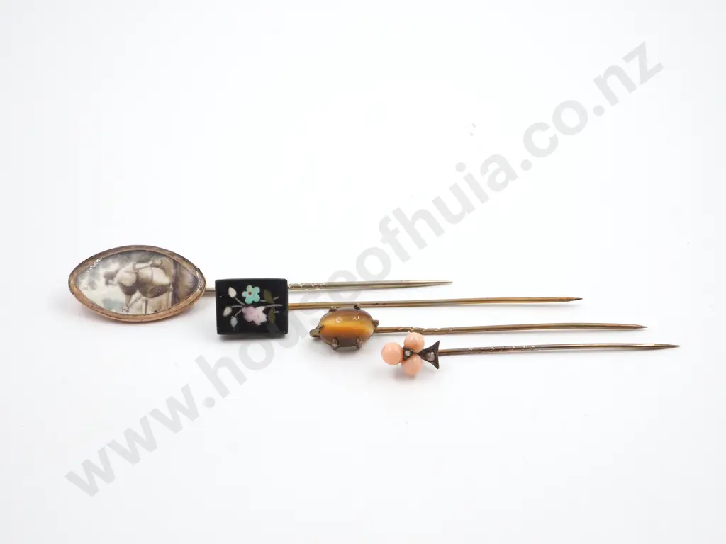 Four Vintage & Antique Stick Pins Image 1++