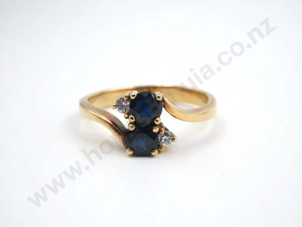 14ct Sapphire & Diamond Ring Image 1++