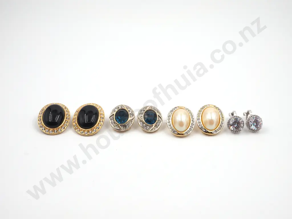 Four Pairs of Clip on Earrings Image 1++
