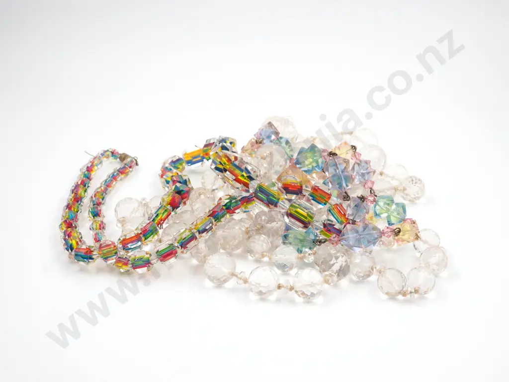 White Cut Glass Necklaces Image 1++