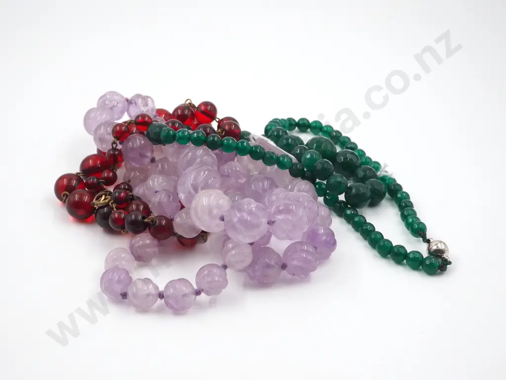 Several Glass Bead Necklaces Image 1++