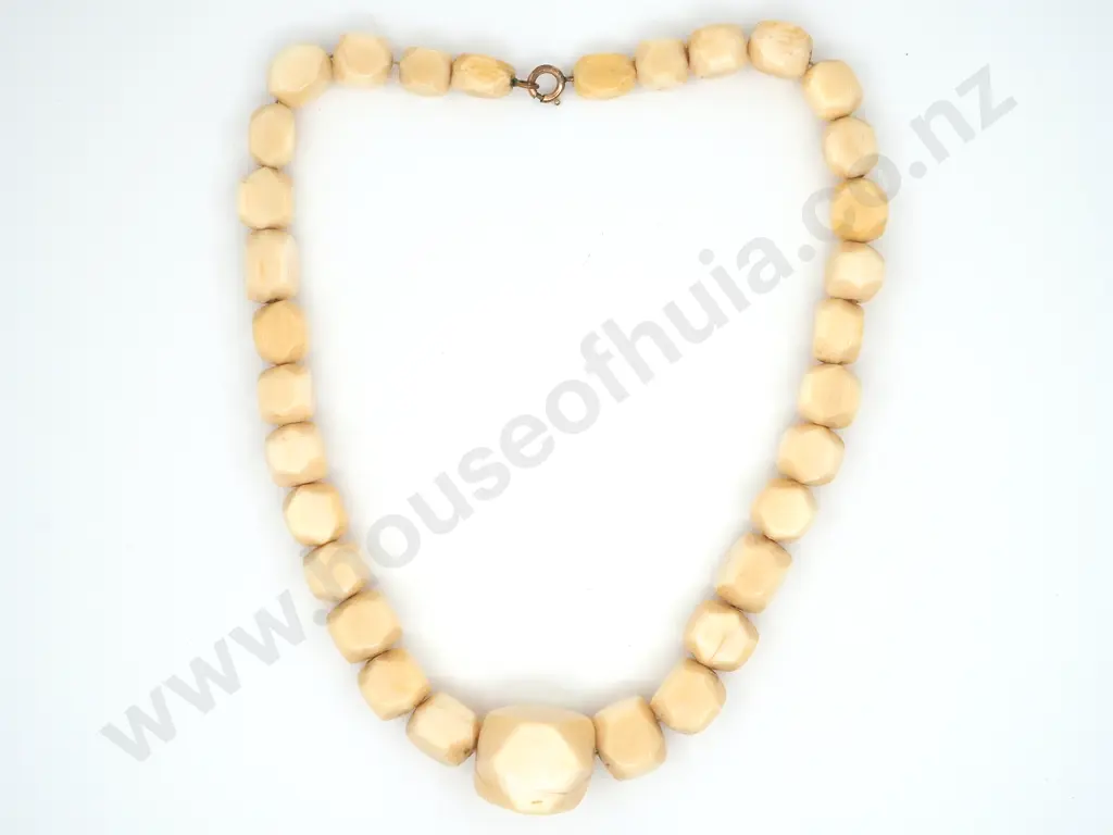 Substantial Graduated String of Ivory Bead's Image 1++