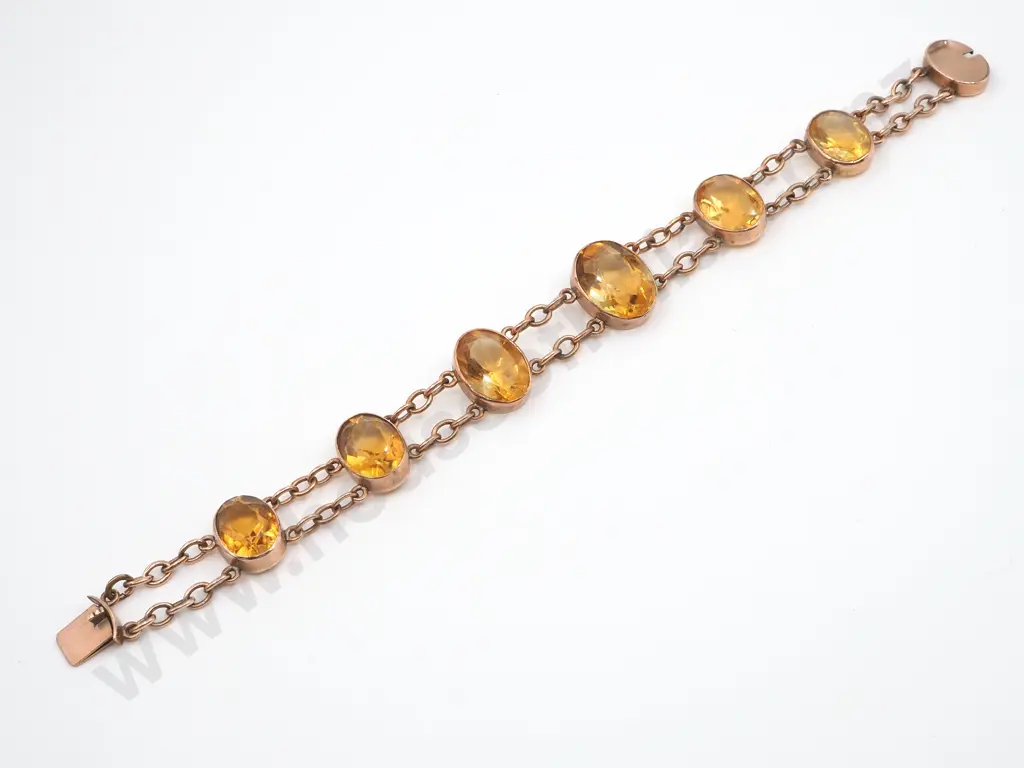 9ct Gold Citrine Bracelet Image 1++