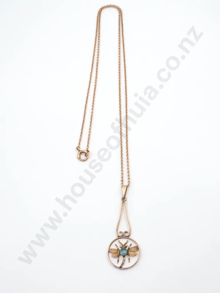 Fancy Insect Pendant in 9ct Gold on 9ct Gold Chain Image 1++