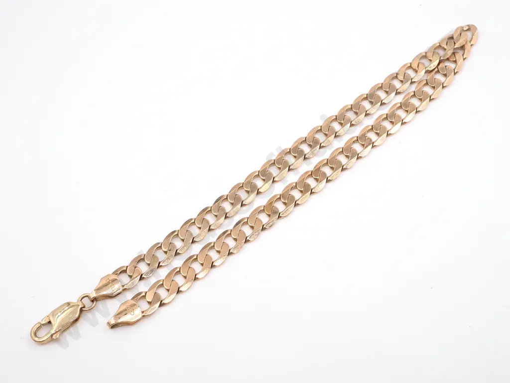 9ct Gold Curb Link Bracelet Image 1++