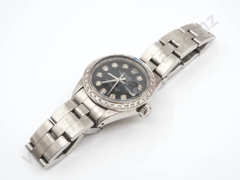 Rolex Oyster Perpetual Datejust 24mm: Aftermarket Diamond Dial & Bezel Image 1++