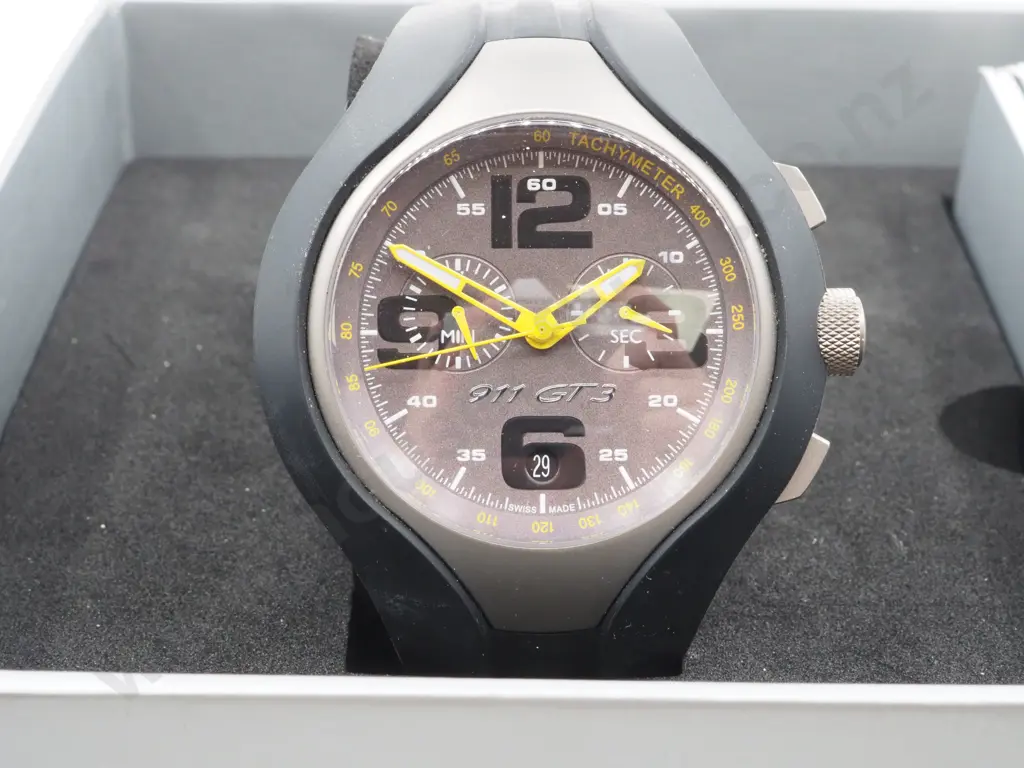 Porsche Design 911 GT3 Speed 2 Titanium Chronograph Wrist Watch: With Original Box & Papers Image 1++