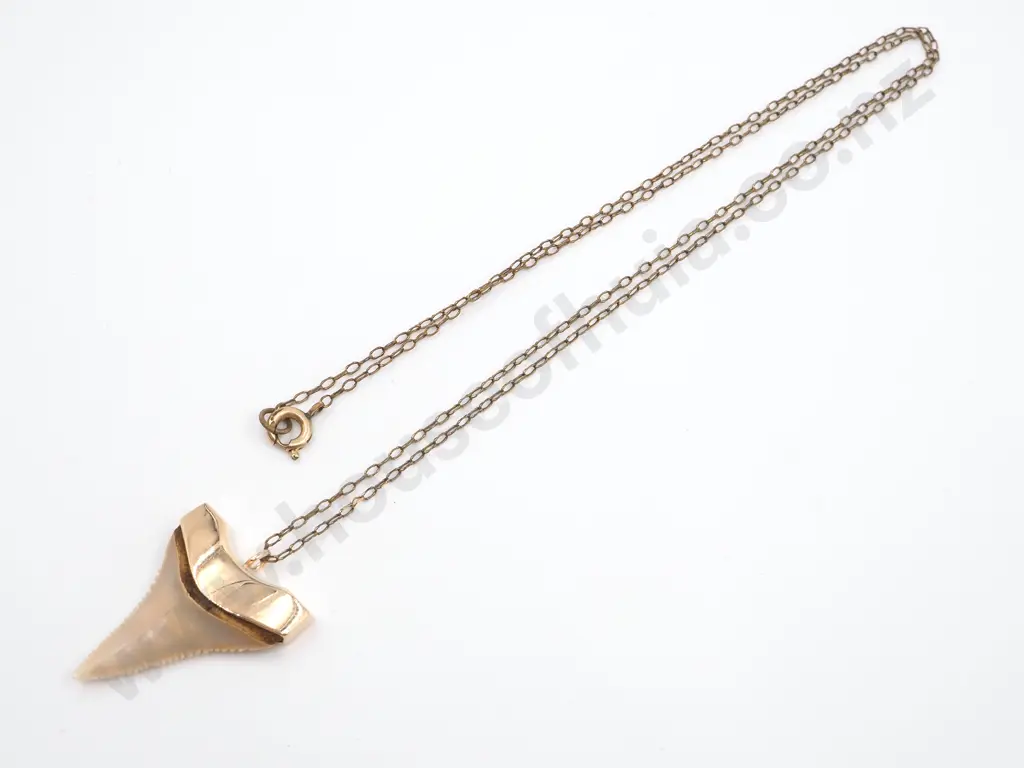 Colonial 9ct Gold Shark Tooth Pendant Image 1++