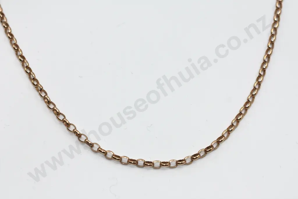 Detailed Belcher Necklace in 9ct Gold Image 1++