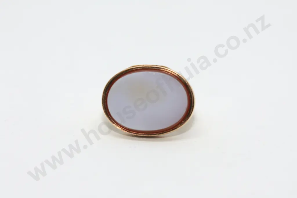 Horse Stirrup Pendant with Carnelian Hinged Bottom in 9ct Rose Gold Image 1++