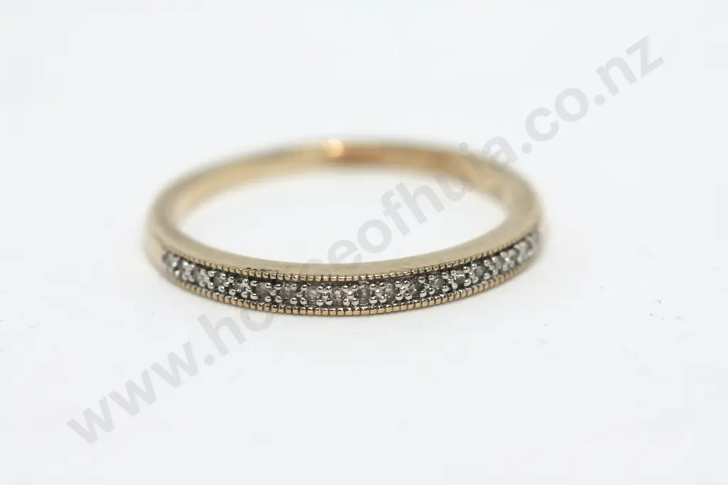 Infinity Band Diamond Ring in 9ct Gold Image 1++
