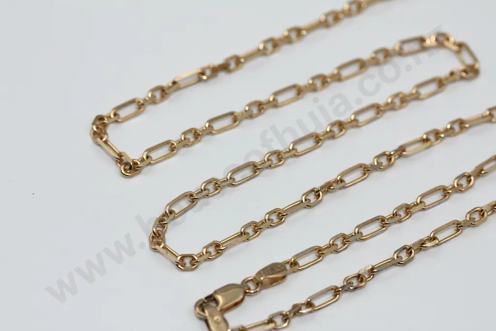 Fancy Link 18ct Gold Necklace Image 1++