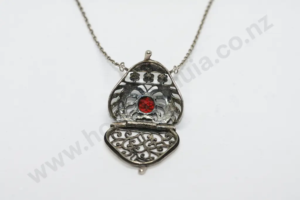 Sterling Silver Marcasite Pendant Image 1++