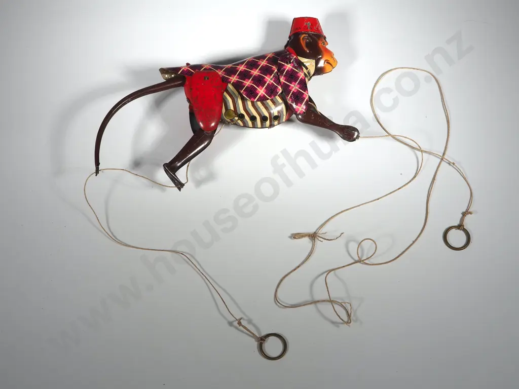 Vintage China Can Co Tin-Plate Monkey Toy A/F Image 1++