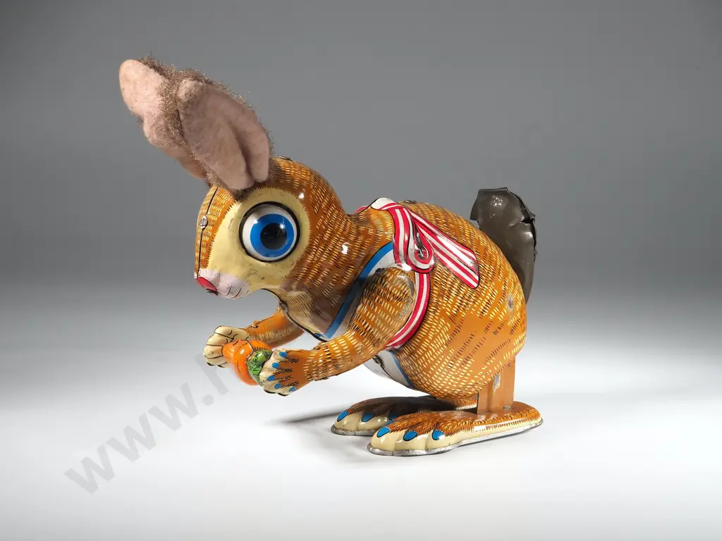 Vintage Tin Plate Mechanical Bunny Image 1++
