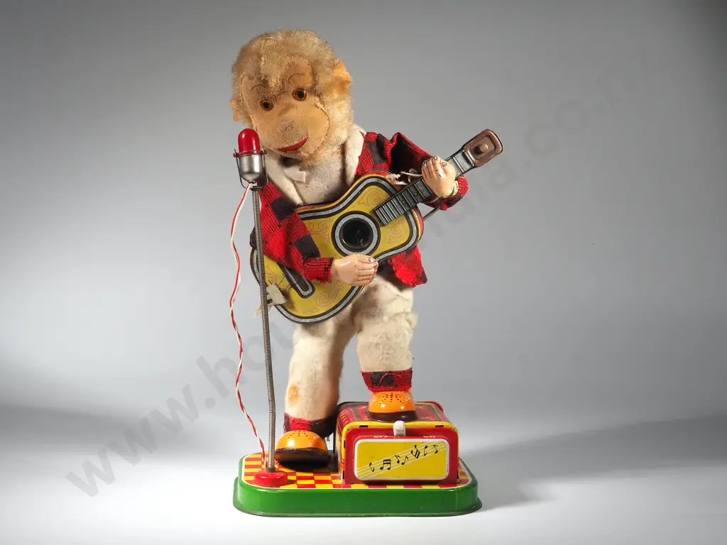 Japanese Electric Tin-Plate Dancing Monkey Toy Image 1++