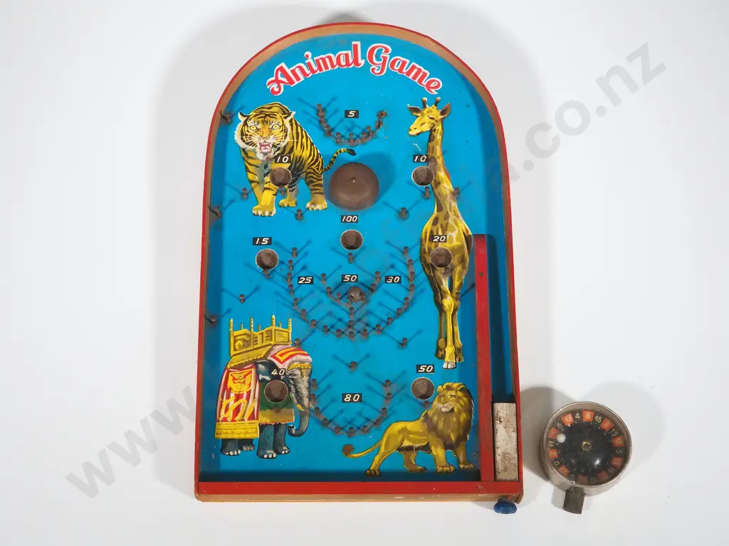 Vintage Pinball Board & Miniature Roulette Wheel  Image 1++