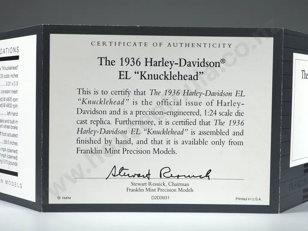 Franklin Mint Precision Models: The 1936 Harley-Davidson EL "Knucklehead" Image 1++