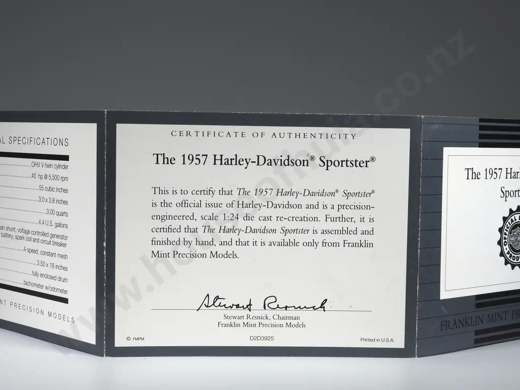 Franklin Mint Precision Models: The 1957 Harley-Davidson Sportster Image 1++