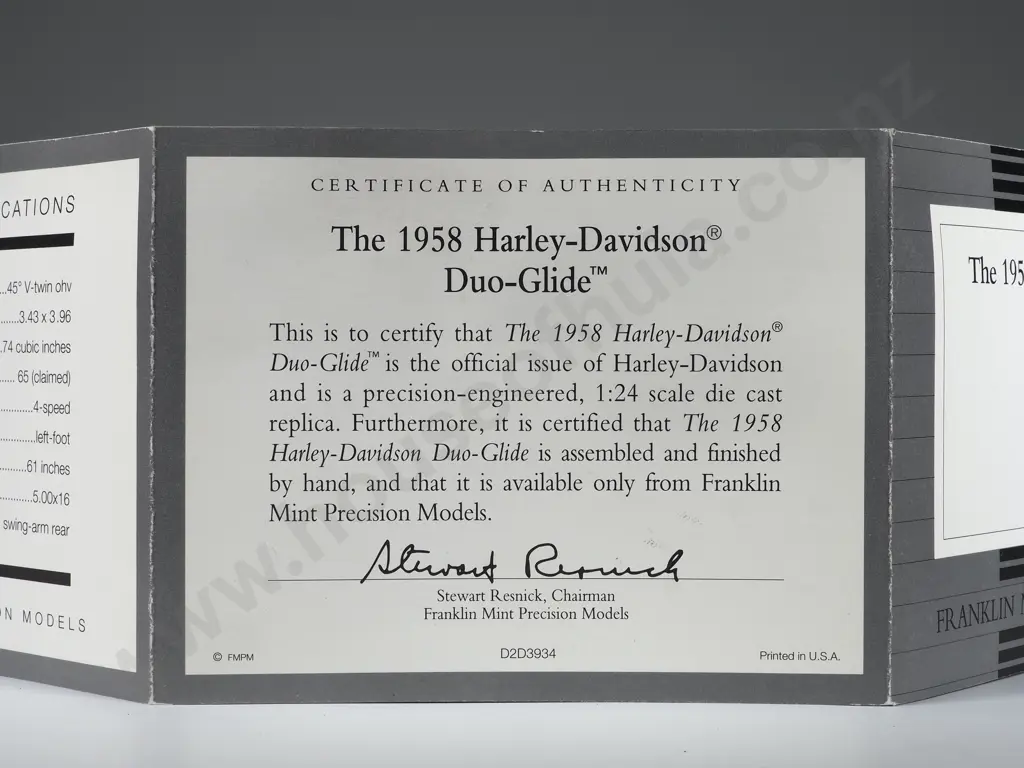 Franklin Mint Precision Models: The 1958 Harley-Davidson  Duo-Glide Image 1++
