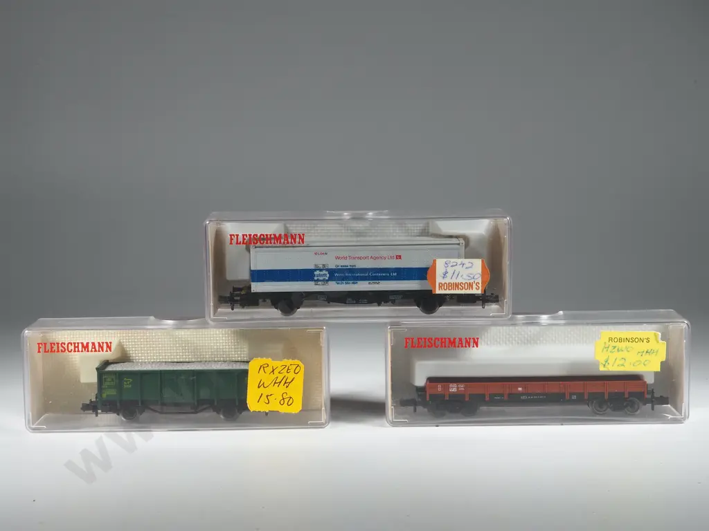 Three Fleischmann Piccolo Wagons 8281 8207 8242 Image 1++