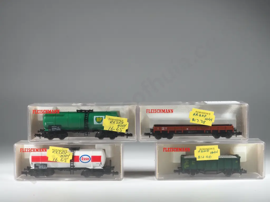 Three Fleischmann Piccolo Wagons 8207 8480 8281 8482 Image 1++