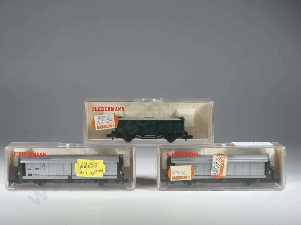 Three Fleischmann Piccolo  Wagons 8336 8336 8207 Image 1++