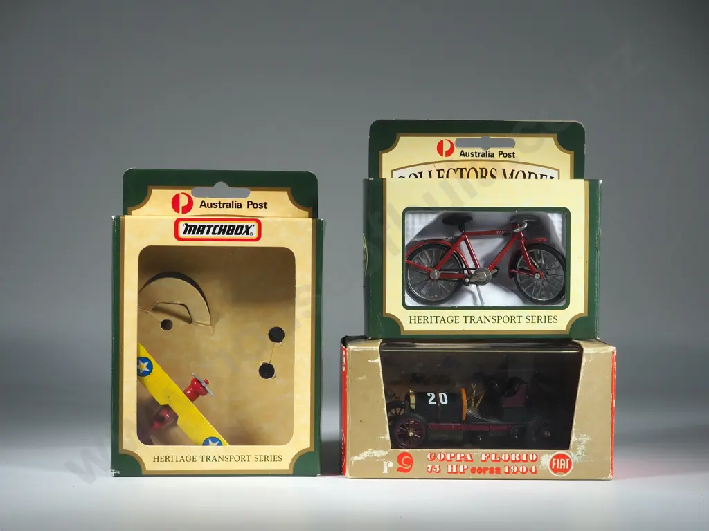 Two Australia Post Collectors Models Heritage Transport Series: No 1 & No 5; Brumm Coppa Florio 75 HP Corsa 1904 Image 1++