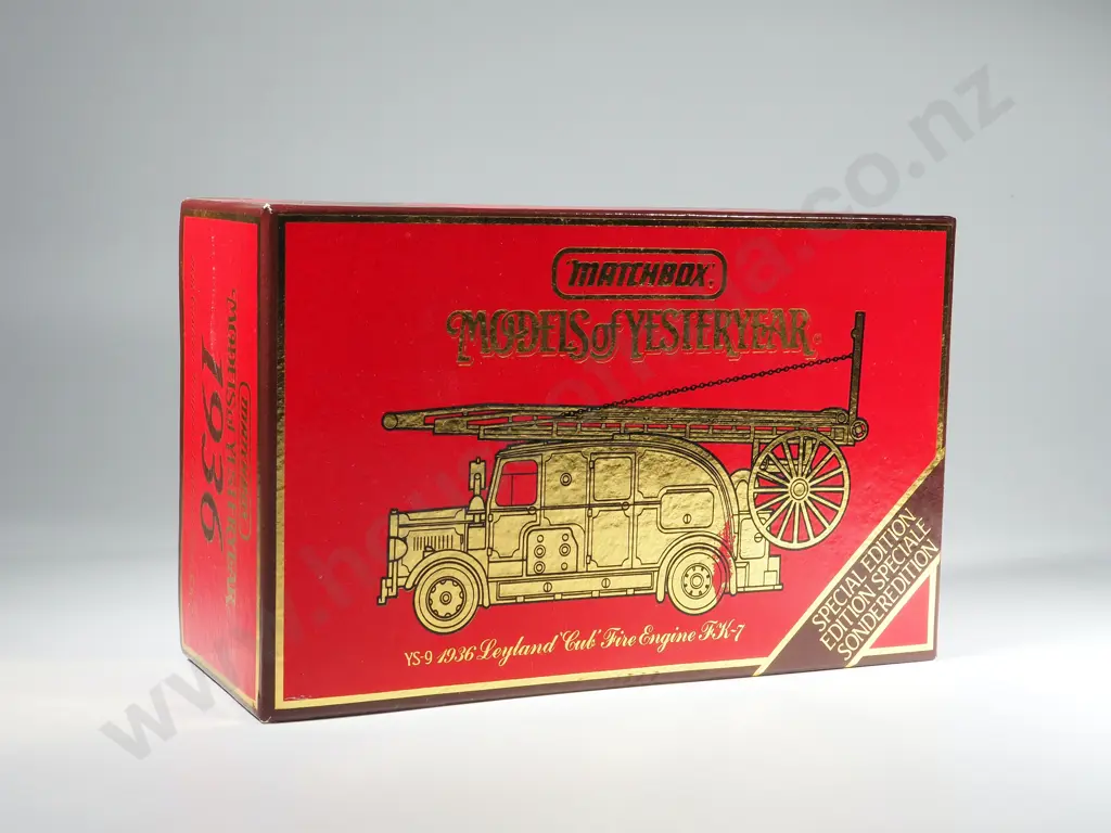 Boxed Special Edition Matchbox Models of Yesteryear 1936 Leyland 'Cub' Fire Engine FK-7 : YS-9  Image 1++