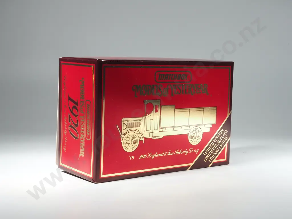 Boxed Limited Edition Matchbox Models of Yesteryear 1920 Leyland Three Ton Subisdy Lorry: Y9  Image 1++