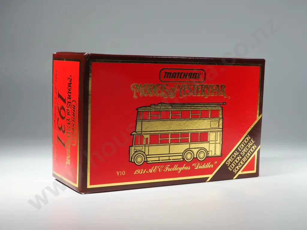 Boxed Special Edition Matchbox Models of Yesteryear 1931 AEC Trolley Bus 'Diddler' : Y10 Image 1++