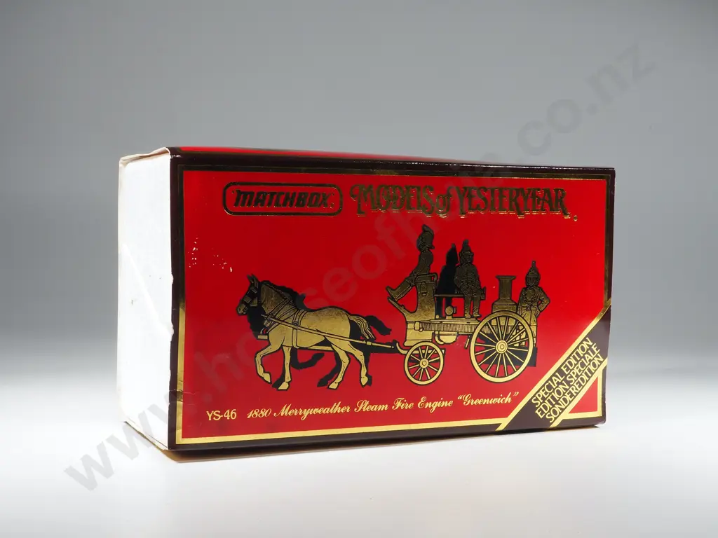 Boxed Special Edition Matchbox Models of Yesteryear 1880 Merryweather Steam Fire Engine "Greenwich": YS-46 Image 1++