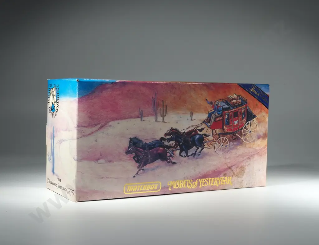 Boxed Special Edition Matchbox Models of Yesteryear Heritage 1875 Wells Fargo Stage Coach: YSH3 Image 1++