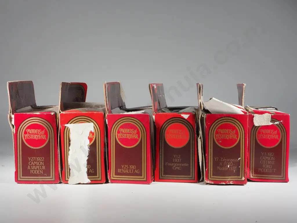 Six Boxed Matchbox Models of Yesteryear: Y-3 / Y-7 / Y-12 /Two Y-25 /Y-27 Image 1++