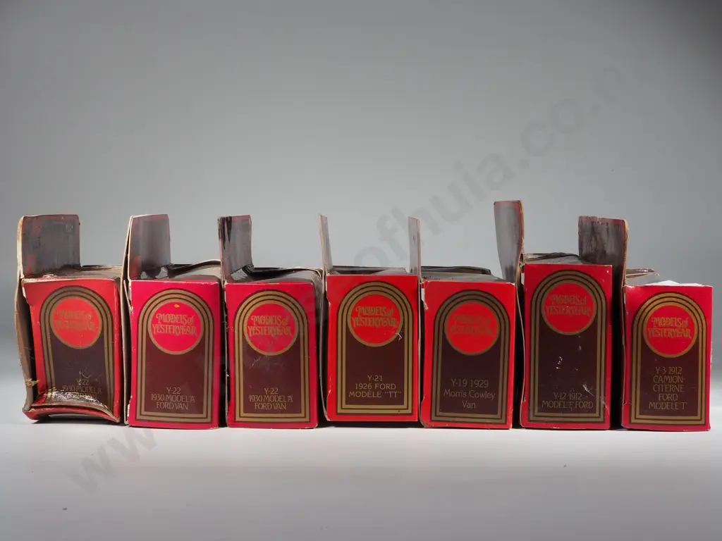 Seven Boxed Matchbox Models of Yesteryear: Y-3 / Y-12 / Y-19 / Y-21 /Three Y-22 Image 1++