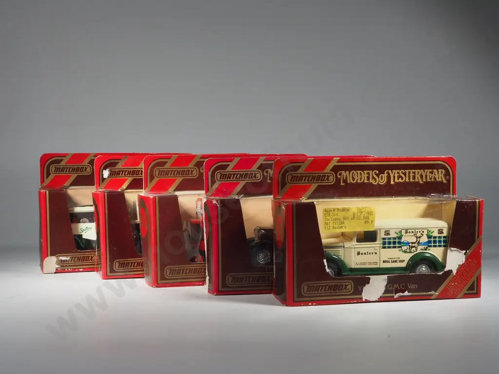 Five Boxed Matchbox Models of Yesteryear: Y-12/Y-21 / Two Y-23 / Y-27 Image 1++