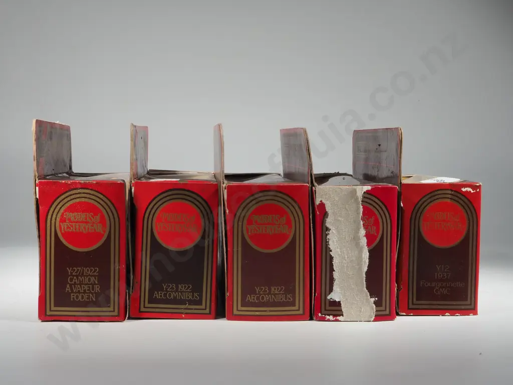 Five Boxed Matchbox Models of Yesteryear: Y-12/Y-21 / Two Y-23 / Y-27 Image 1++