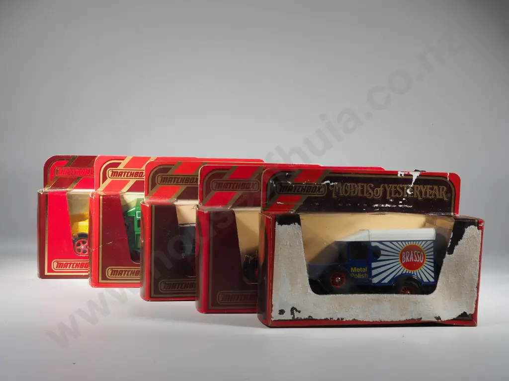 Five Boxed Matchbox Models of Yesteryear: Y-19 / Y-26 /Y-27 / Y-29 / Y-30 Image 1++