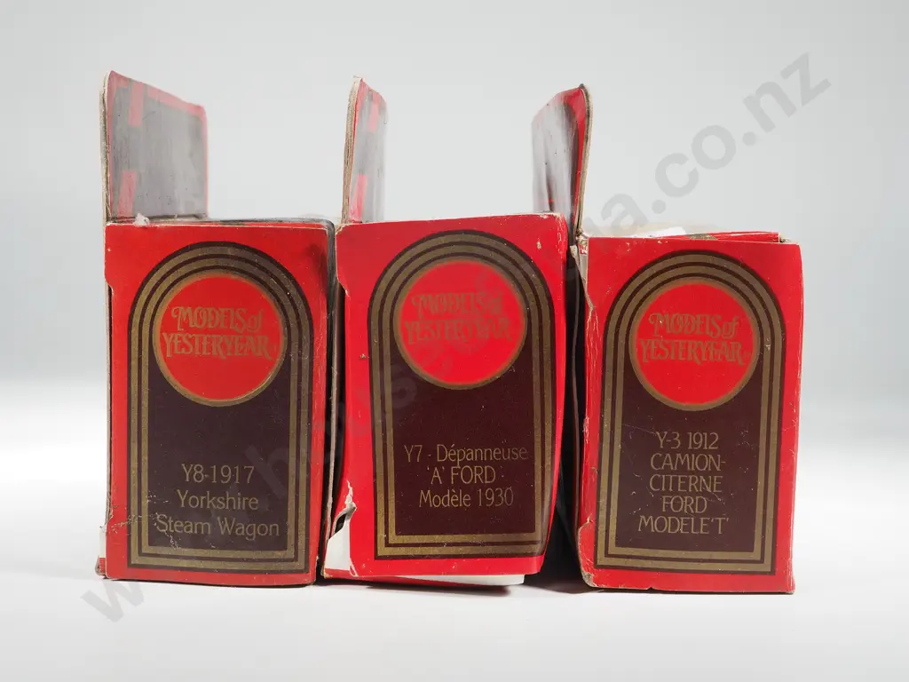 Three Boxed Matchbox Models of Yesteryear: Y-3/ Y-7 / Y-8 Image 1++