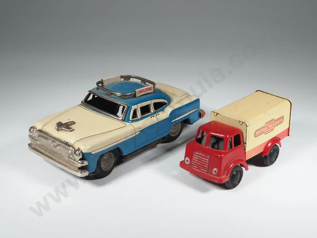 Pair of Toy Cars - British Railway Truck and Limousine Image 1++