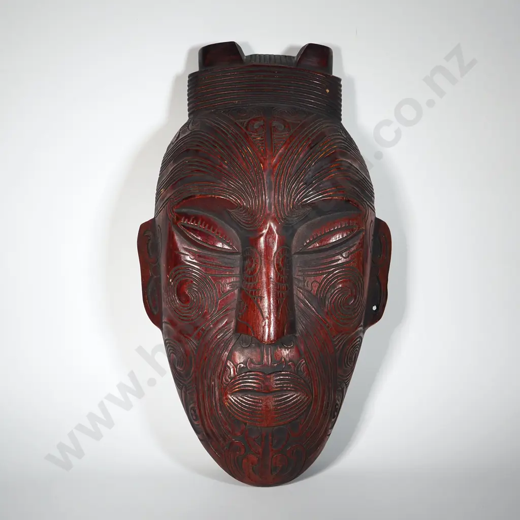 Upoko Whakairo, A Maori Carved Mask Image 1++