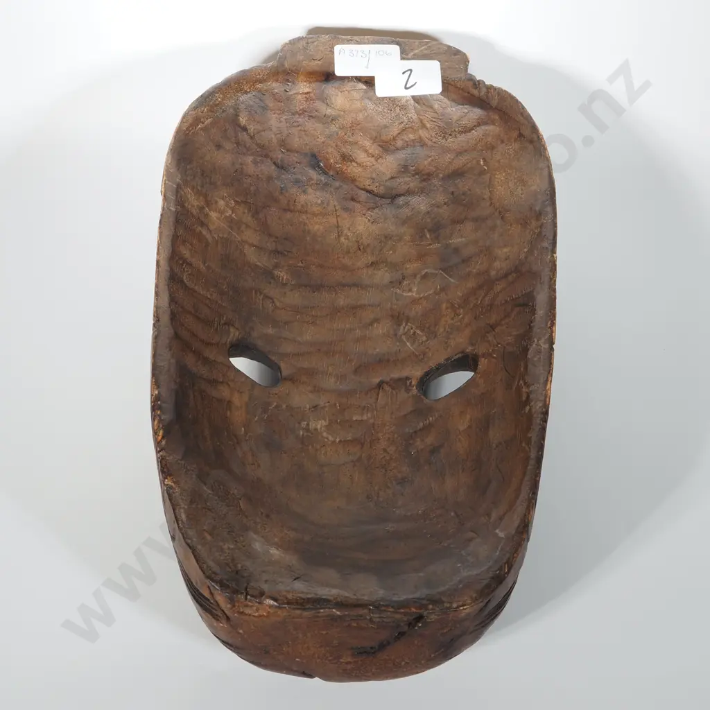 Early 20th Century Wood Carved Maori Mask  Image 1++