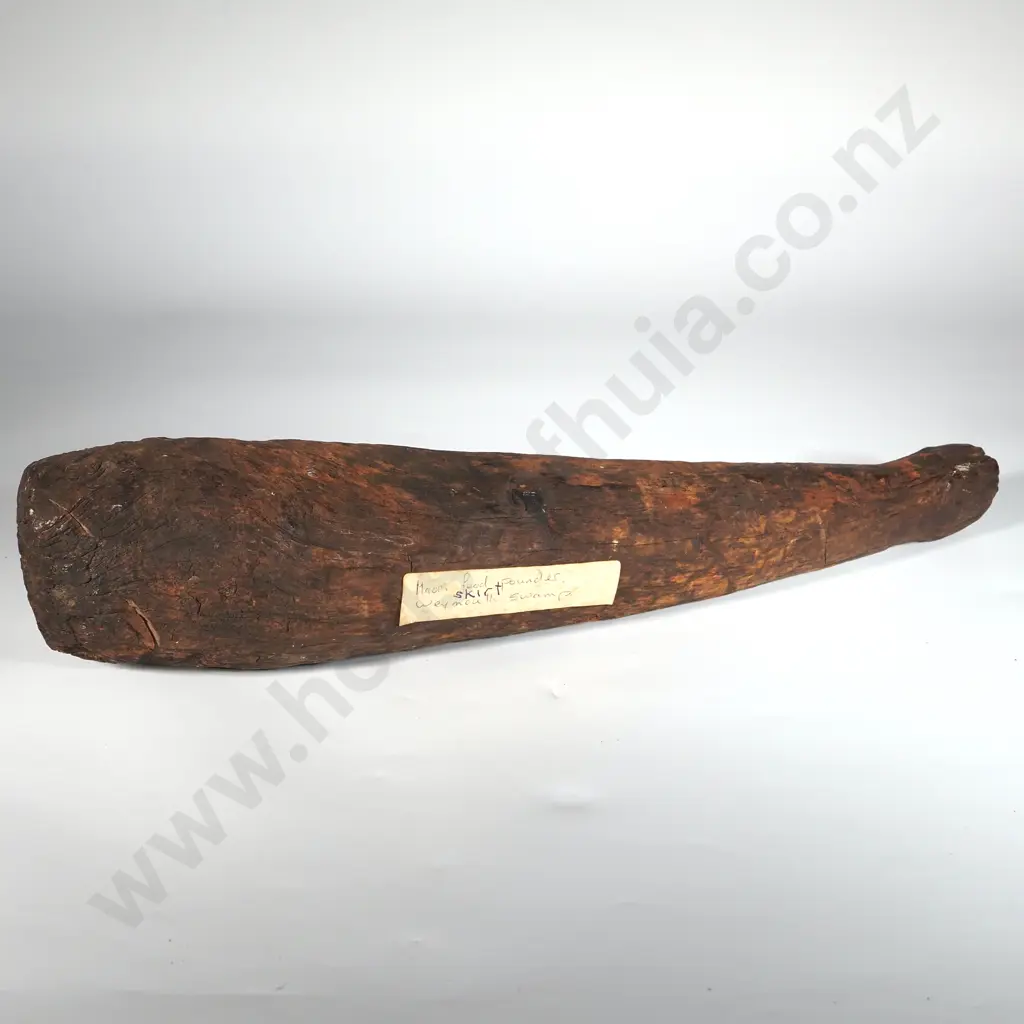 Pre-European Wooden Patu Aruhe Fern Root Pounder - Found in Weymouth Swamp  Y-22806 Image 1++