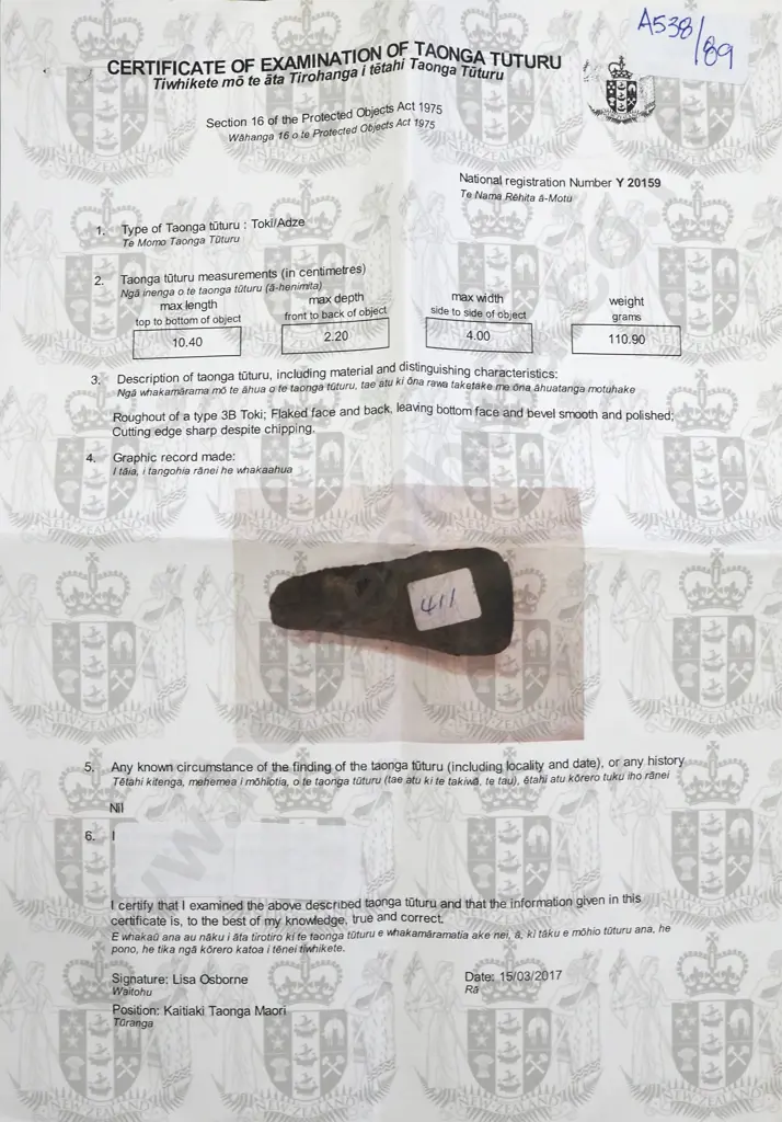 Pre-European Stone Toki Y-20159 Image 1++